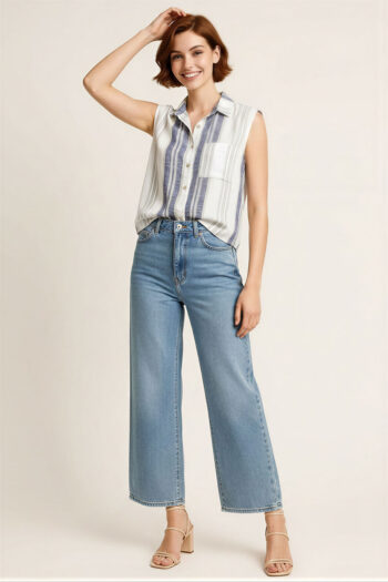 BLUSA RAYAS BOLSA CASUAL