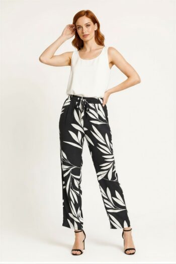 PANTALÓN ENVOLVENTE ESTAMPADO AMPLIO