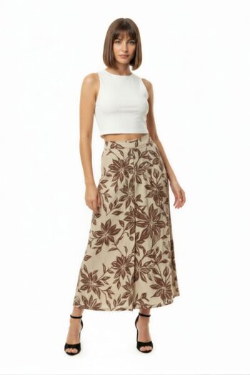 FALDA MIDI BOTONES PINZAS
