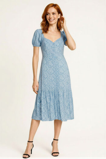 VESTIDO ESCOTE BOTONES MIDI