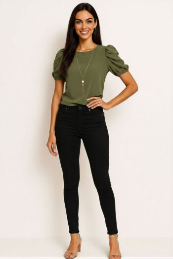 BLUSA MANGA FRUNCIDA