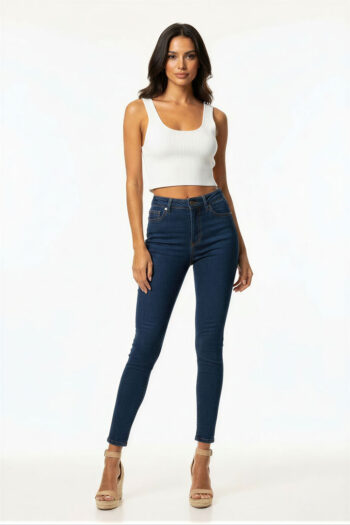 JEANS SKINNY TIRO MEDIO