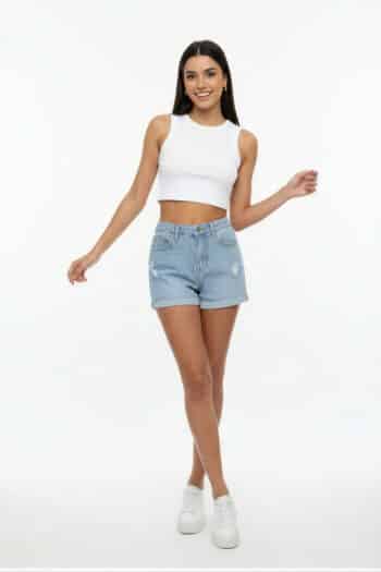 SHORT DENIM DESHILADO