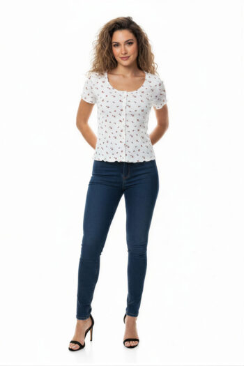 PLAYERA MINI FLORES BOTONES