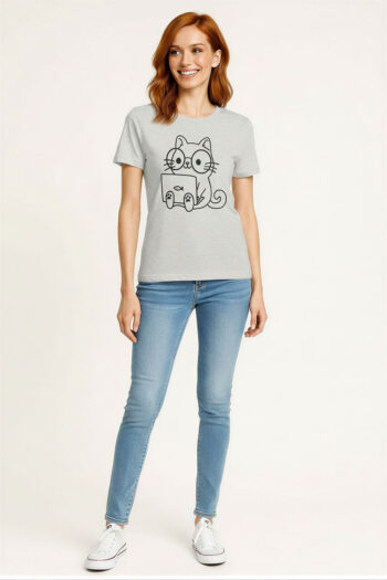 PLAYERA GATO DIVERTIDO