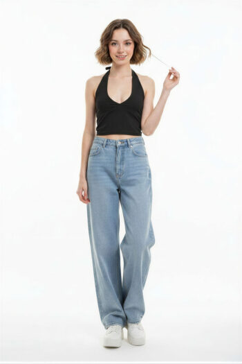 PLAYERA HALTER CRUZADO TEXTURA RIB