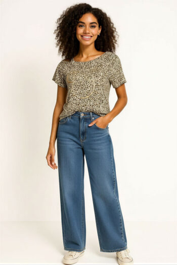 PLAYERA ANIMAL PRINT HOMBRO ABIERTO
