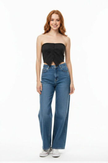 BLUSA STRAPLESS BOTONES FRONTALES