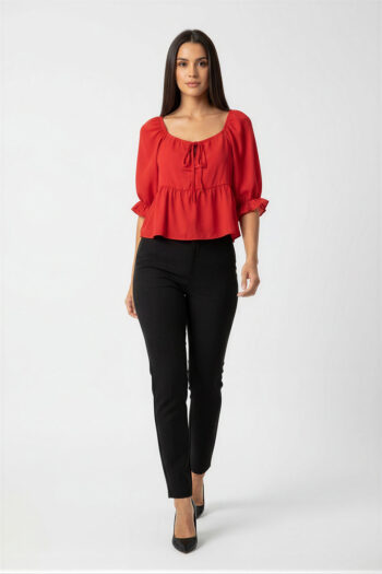 BLUSA JARETA PEPLUM ROMÁNTICA