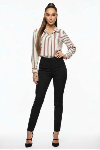 BLUSA RAYAS CUELLO CAMISERO