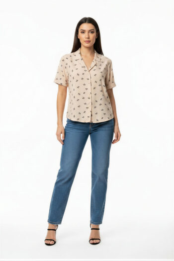BLUSA CAMISERA ESTAMPADA CLÁSICA