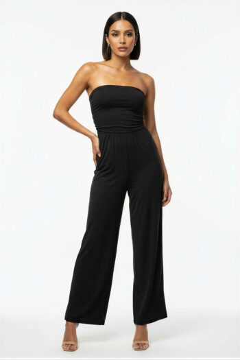 PALAZZO STRAPLESS AMPLIO
