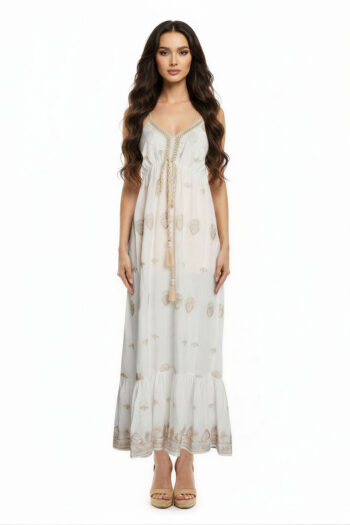 VESTIDO MAXI BORDADO BOHEMIO