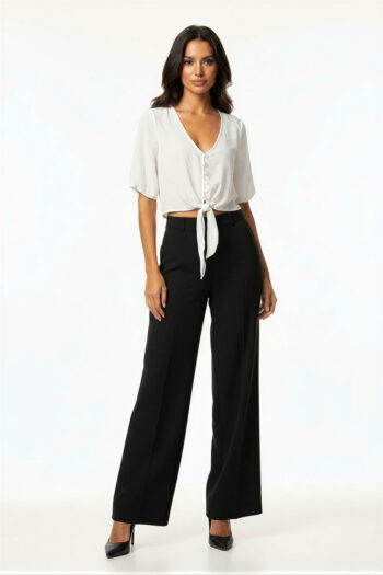 BLUSA ANUDADA BOTONES FRONTALES
