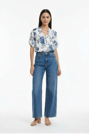 BLUSA FLORES CUELLO MAO