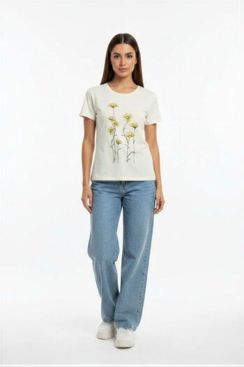 PLAYERA FLORES BORDADAS