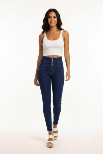 JEANS CICLÓN SKINNY DOBLE BOTONADURA