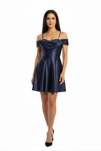 VESTIDO CORTO DRAPEADO