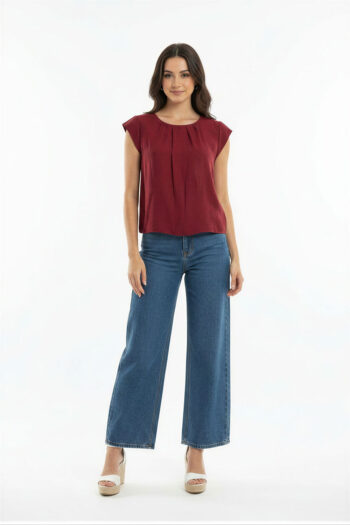 BLUSA CUELLO PLISADO