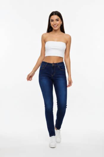 JEANS SKINNY TIRO MEDIO