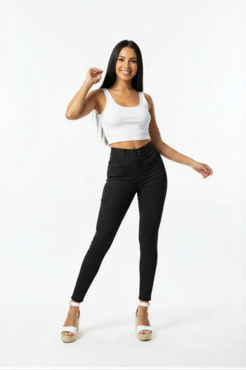 JEANS SKINNY TIRO ALTO