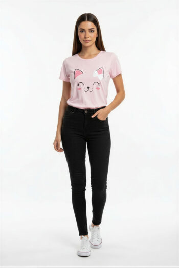 PLAYERA GATITA TIERNA ESTAMPADA