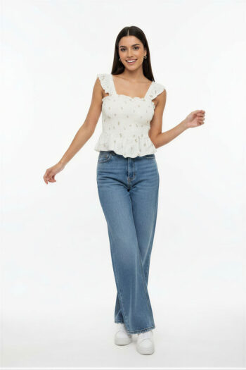 BLUSA SMOCK CON OLANES