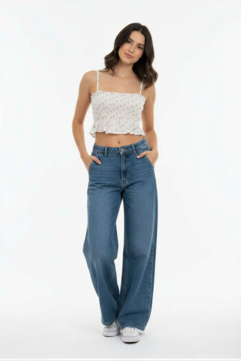 BLUSA CROP SMOCK VOLANTE