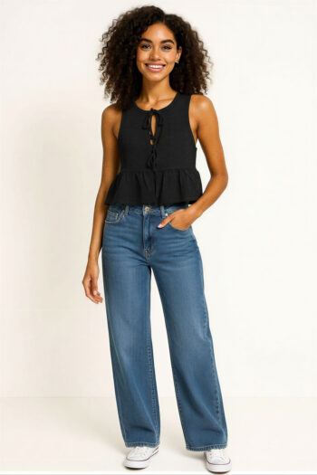 SUÉTER TOP PEPLUM LAZOS DELICADOS