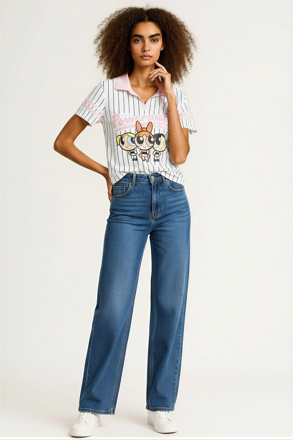 PLAYERA POWERPUFF RAYAS POLO