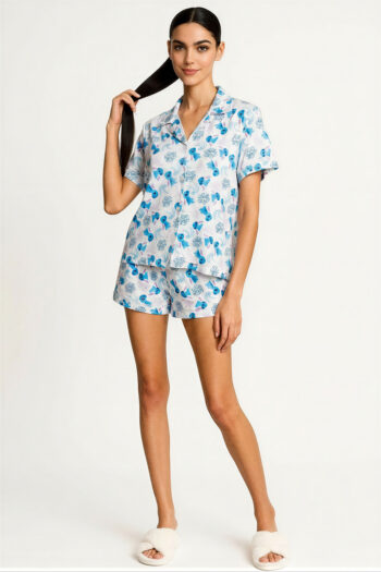 PIJAMA ESTAMPADA DE BOTONES