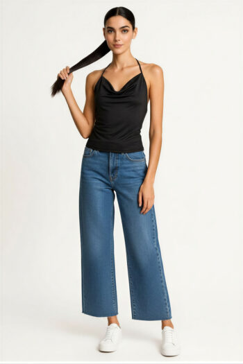 BLUSA TOP ESCOTE COLUMPIO ELEGANTE