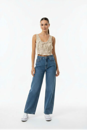 BLUSA PLISADA SIN MANGAS