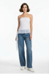 PLAYERA STRAPLESS MESH PLISADA