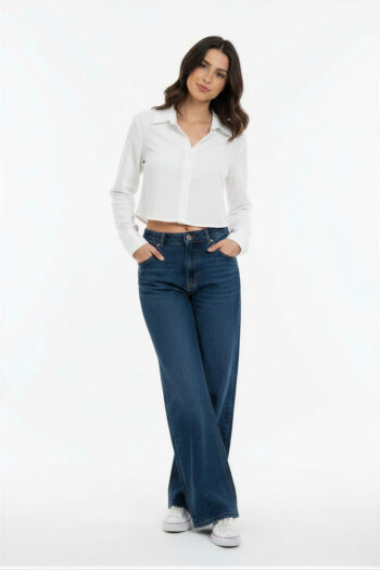 BLUSA CROP MANGA LARGA