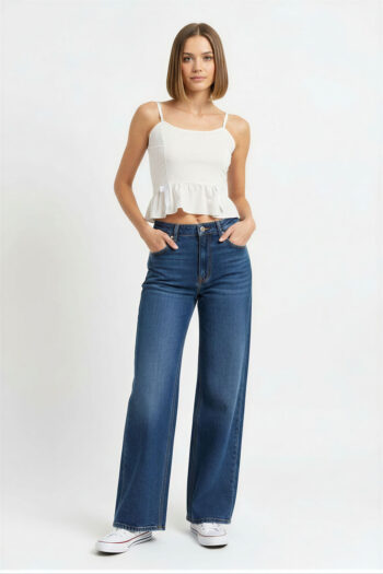BLUSA PEPLUM CON MOÑOS