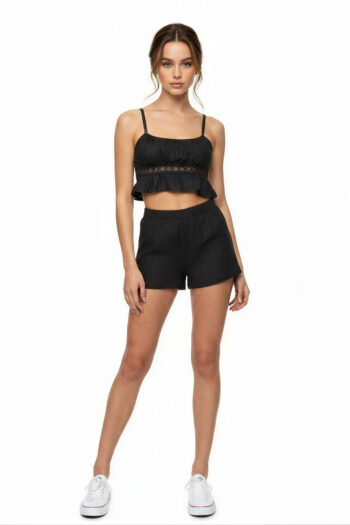 CONJUNTO TOP CON SHORT CROCHET