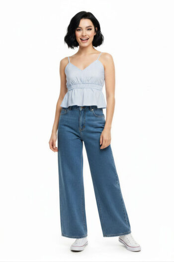 BLUSA SUELTA POLI LINO RAYAS DE TIRANTES