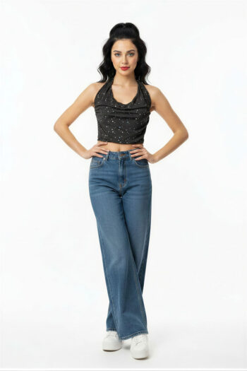 BLUSA TOP HALTER PARTY MESH